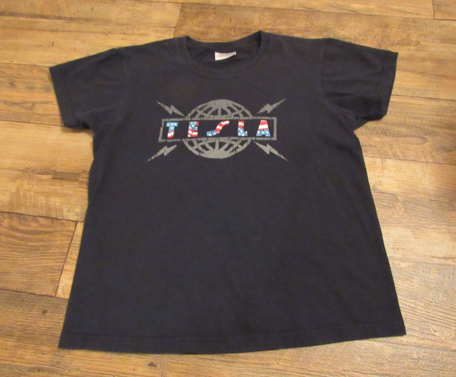 TESLA Vintage Band Shirt Double Sided Ladies Size Small 100% Cotton ...
