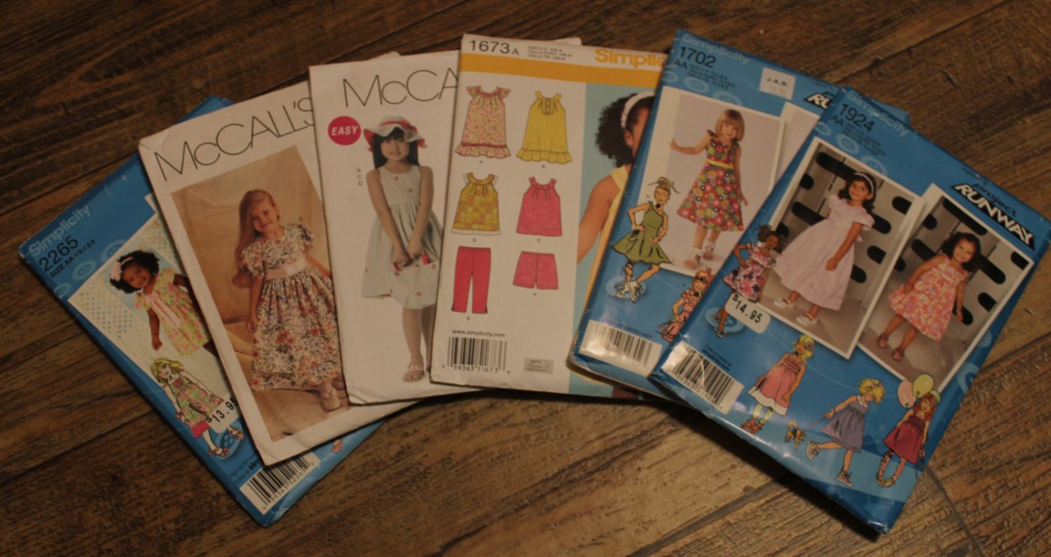 Sewing Patterns for Little Girl Dresses Toddlers Young Girl  FREE SHIPPING