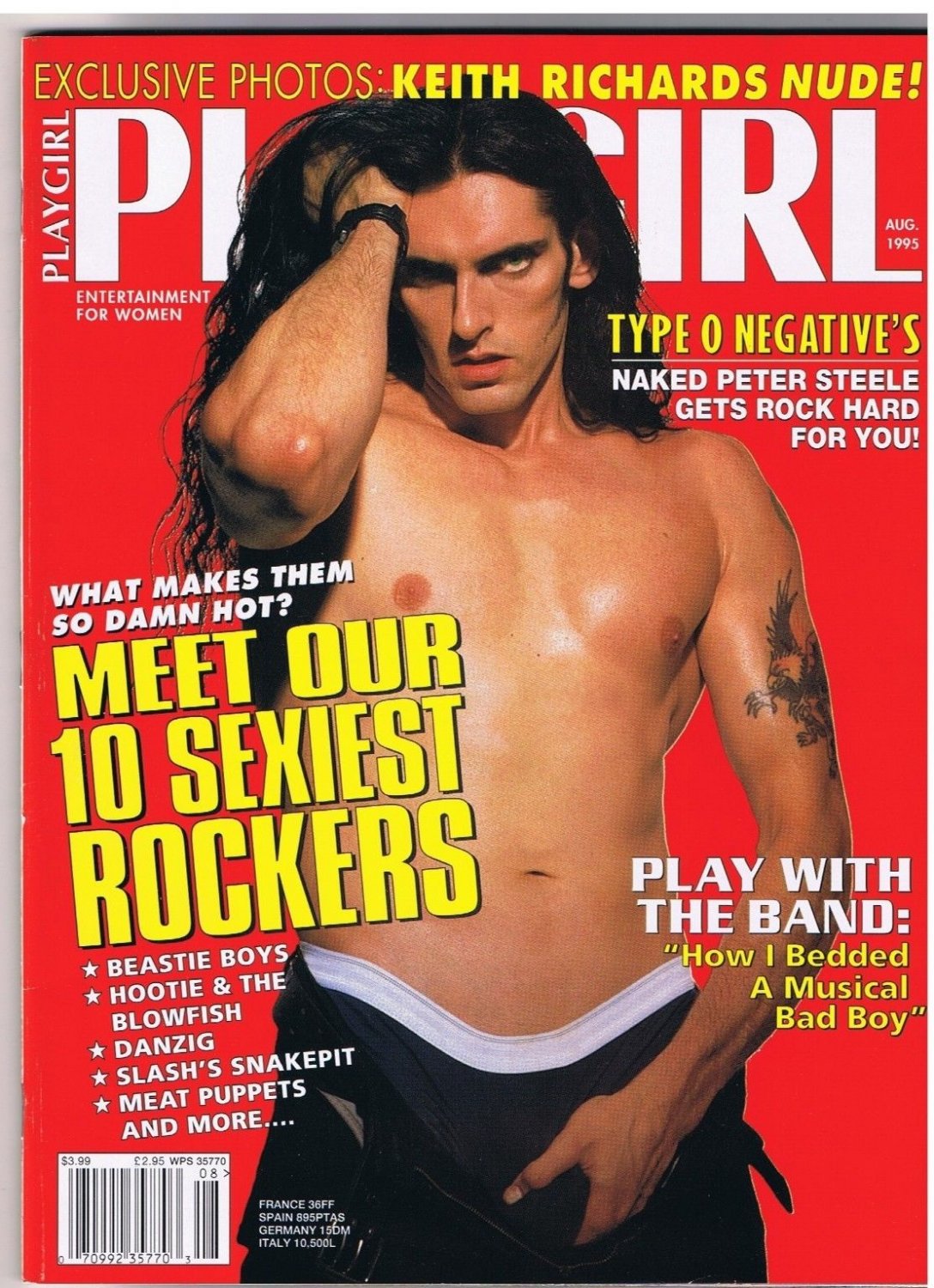 Playgirl Magazine Peter Steele Type O Negative Nude Keith Richards Nude! 
