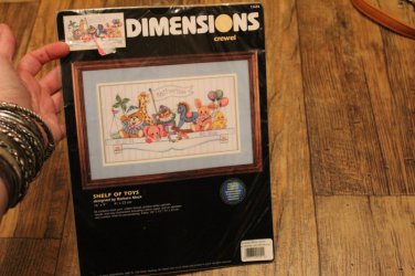 Dimensions Cross Stitch NEW Toy Shelf Personalized Birth Record