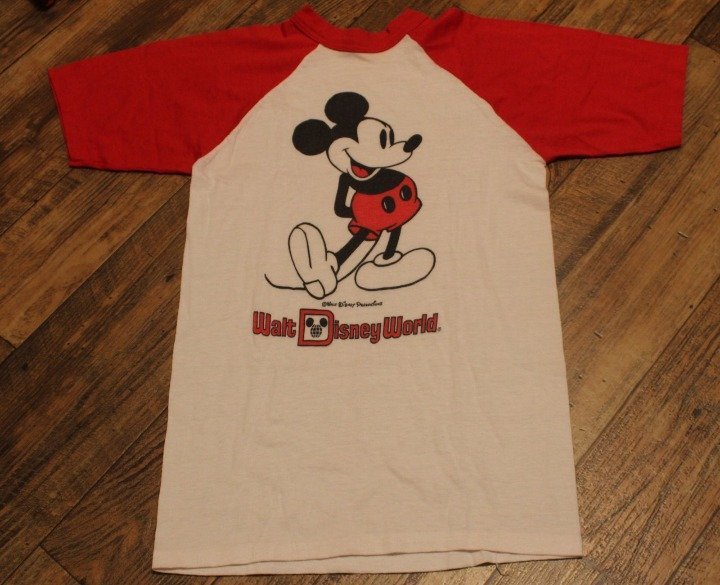 RARE Disney Mickey Mouse Ringer T-shirt Tropix Togs Adult SMALL