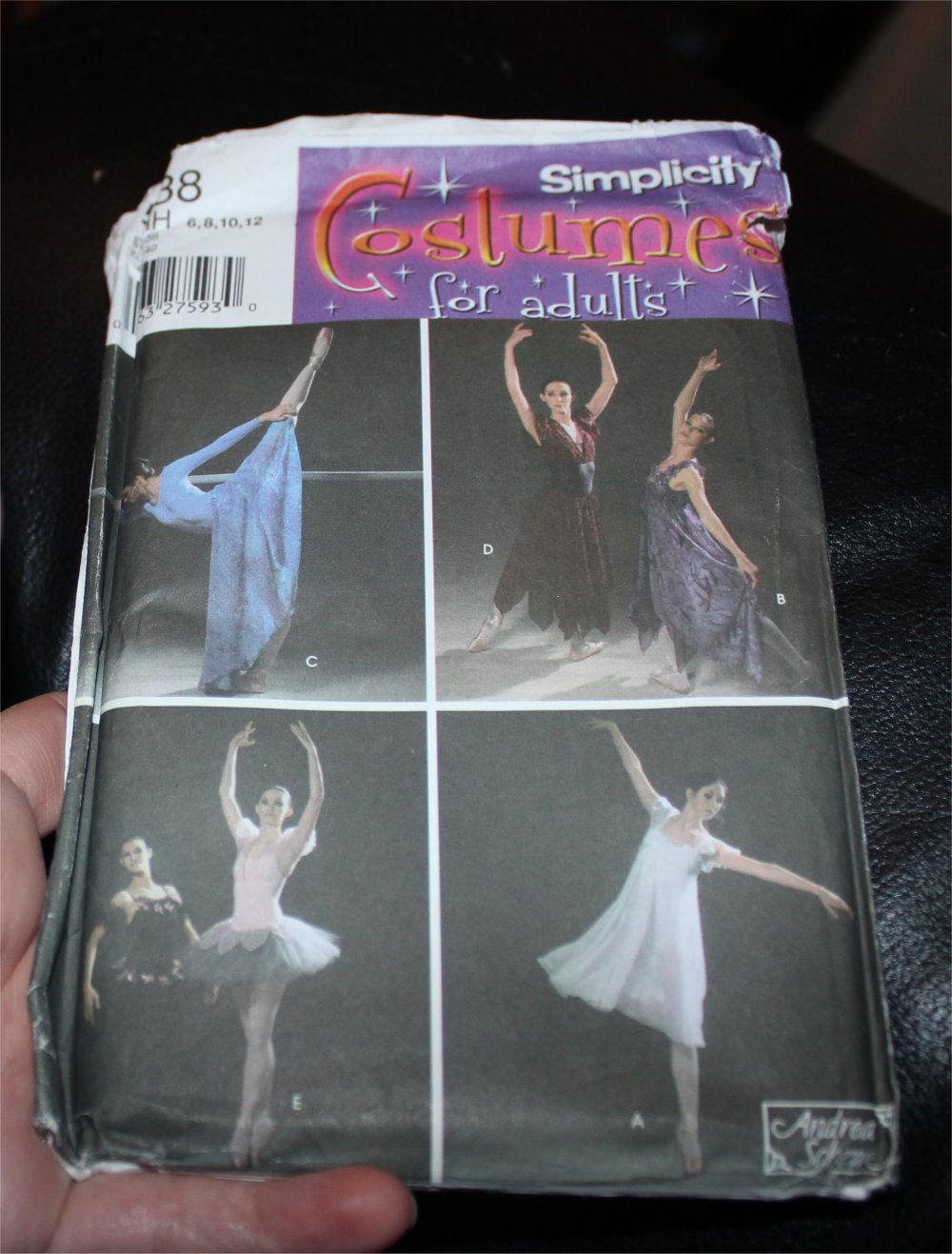 Ballerina costumes pattern in Misses' sizes 6-12 Simplicity 5138 UNCUT ...