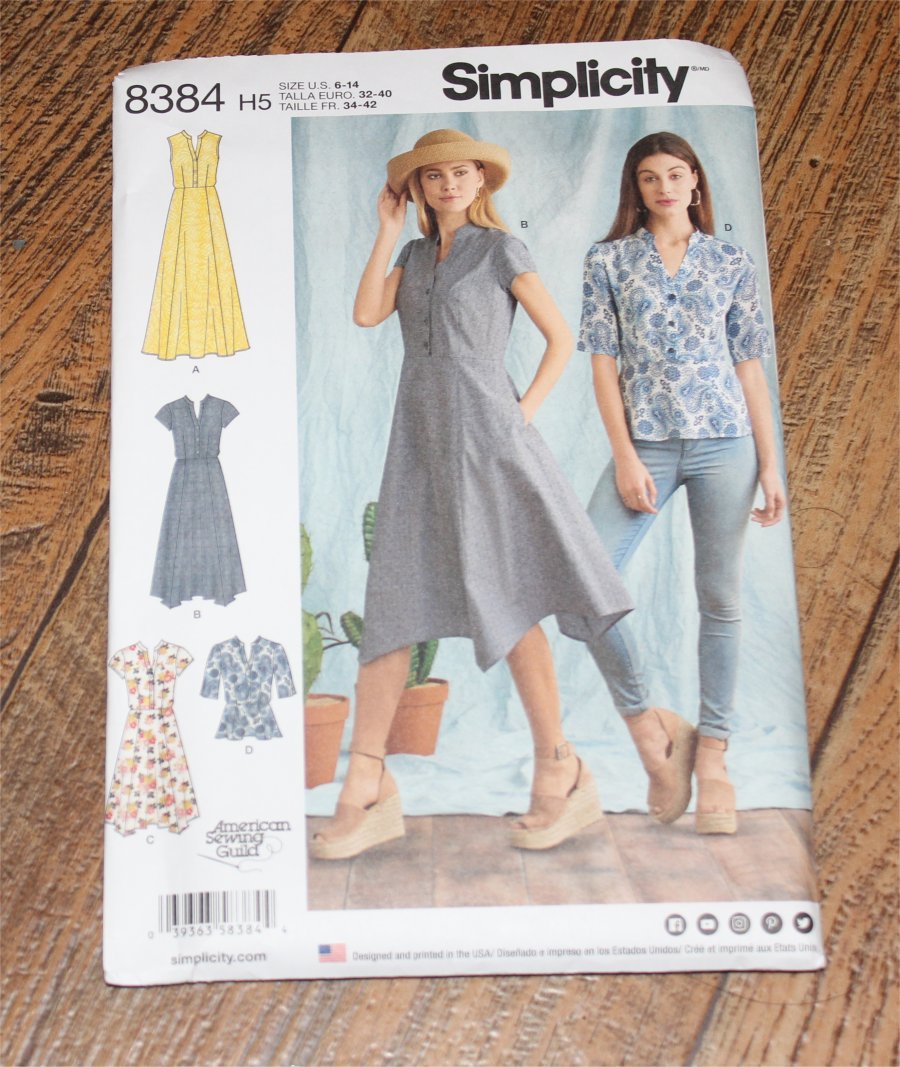 Simplicity 8384 Misses Dress With Length Variations And Top Size U.s. 6 