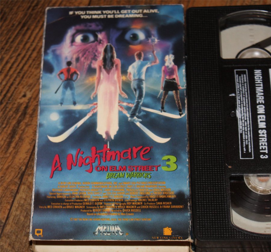 A Nightmare on Elm Street 3 - Dream Warriors VHS 1990 MEDIA Horror FREE ...