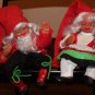 70's Handmade Vintage XMAS Sweet Mr Mrs Santa Christmas Felt Couple