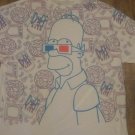 Homer Simpson Wearing 3D Glasses Surrounded By Duff Beer Cans, Donuts & TVs 3XL