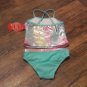 NEW Beautiful Foil 2 Piece Swim Suit 2T Toddler  FREE SHIPPING