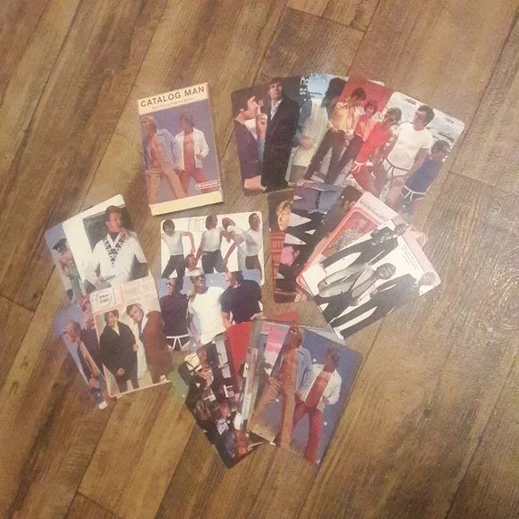 Catalog Man Mail-Order Fashion Hunks 30 Postcards 1970s Sex Appeal Models