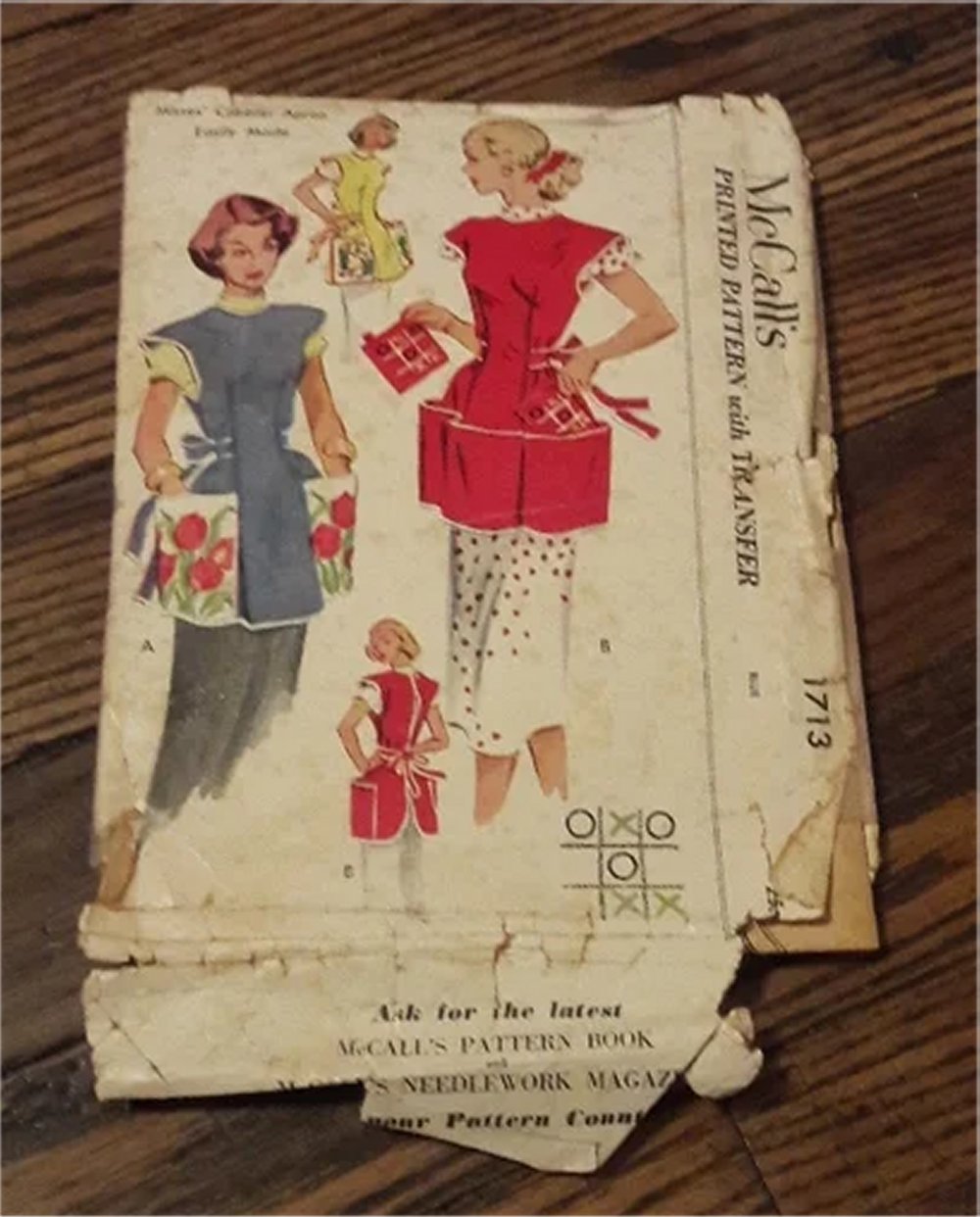 50's Pattern Cobblers Aprons, McCalls 1713 Size Medium