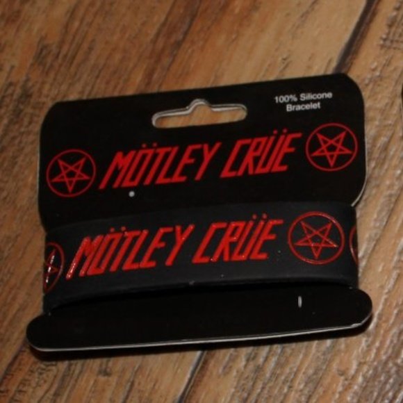 Motley Crue Official Wristband Bracelet Band Logo Silicone NEW FREE SHIPPING