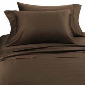 New Savannah Luxury Sheet set 1500 thread Full size Chocolate Brown