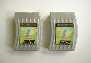 2 Blaster Pro 8mm Ammo 2500 Rounds Each NEW