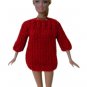 Barbie Doll Knit Red Boatneck Pullover Sweater