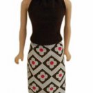 Silkstone Barbie Doll Brown Halter Top and Maxi Skirt