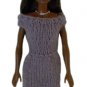 Barbie Doll Knit Lavendar Off Shoulder Sweater Dress