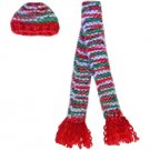 Barbie Doll Knit Christmas Hat and Scarf Set