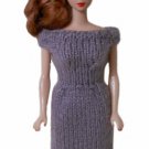 Silkstone Barbie Doll Knit Lavendar Off Shoulder Sweater Dress