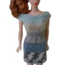 Silkstone Barbie Doll Knit Alpaca Blend Multi-Color Off Shoulder Sweater Dress