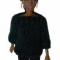 Barbie Doll Knit Wool Blend Hunter Green Boatneck Pullover Sweater