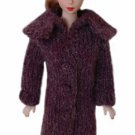 Silkstone Barbie Doll Knit Alpaca Blend Burgundy Long Sweater Coat