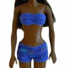 Barbie Doll Crochet Multi-Color Blue 2-Piece Swimsuit