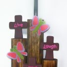 Love - Live - Laugh Solar Light Post