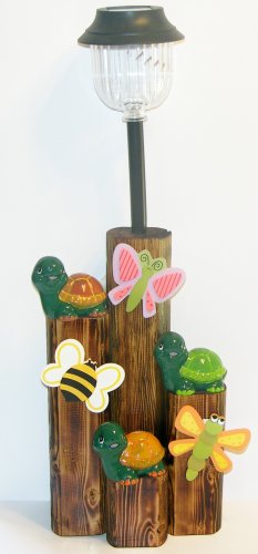 Turtle Solar Light Post