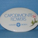 E&R Golden Crown CAPODIMONTE FLOWERS SIGN RARE Vintage