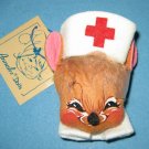 Annalee NURSE MOUSE PIN, Red Cross, 9936,  tagged 1991, NEW