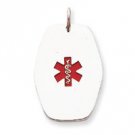 Sterling Silver Medic ID Alert Pendant -ENGRAVED FREE