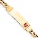 Men's 14KT Yellow Gold Medic ID Alert Bracelet - ENGRAVED FREE