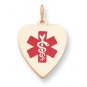14KT Yellow Gold Medic ID Alert Pendant -ENGRAVED FREE