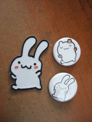 Bunny Patch and Bunny/Hamster Button Set