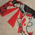 Linoprint Japanese Sun Goddess Amaterasu