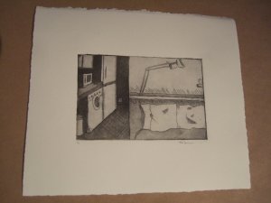 Aquatint Etching Japanese Apartment Print
