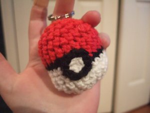 Amigurumi Pokeball Keychain