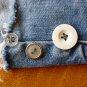 Denim shorts with buttons and sequins