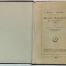 Vtg 1915 Modern Woodmen of America Official Ritual 4th