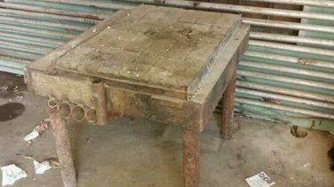 Heavy Duty Brick inlaid Welding table 3' x 3' x 42