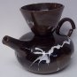 Vintage Modern Fired Clay two piece Drip Coffee Pot Great Gift Idea Signed!