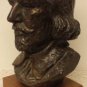 Vtg 1965 Austin Productions William Shakespeare Mounted Ceramic Bust Bronze
