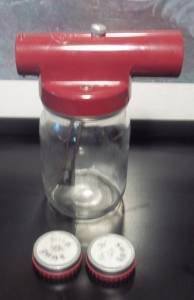 Vtg Red Kirby Model 517 Vacuum Cleaner Glass Rug Renovator Upholstery Suds-O-Gun