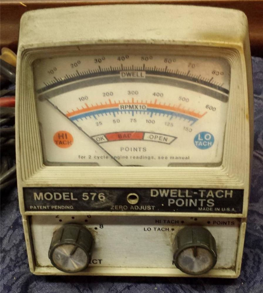 RAC Model 576 TACHDWELL VOLTAMP/POINTS Tester 4, 6, 8 Cylinders