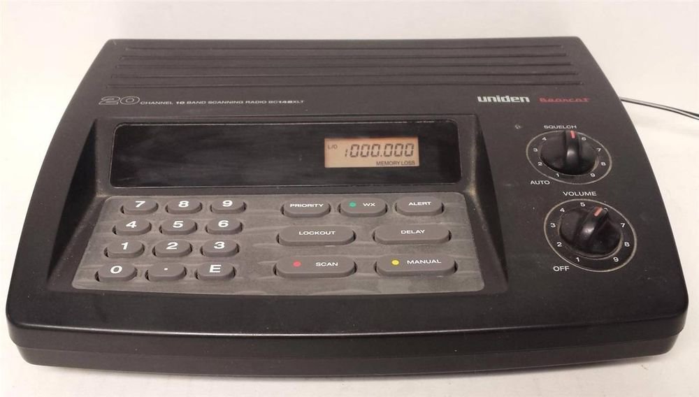 Uniden Bearcat Scanner BC148XLT-1 20 Channel, 10 Band W/Weather Alert- NICE