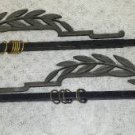 2 Vintage Antique Cast Swing Arm Adjustable Length Extendable Curtain Rods Brass