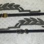 2 Vintage Antique Cast Swing Arm Adjustable Length Extendable Curtain Rods Brass