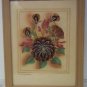 Vtg Ida Bisek Prokop Framed 9 x 7 Picture feathers Native Wildflowers Prairie