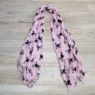 Pink BLACK SKULLS SCARF WRAP