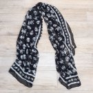 Black SKULLS SCARF WRAP new