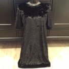 Sexy CRUSHED VELVET DRESS Black